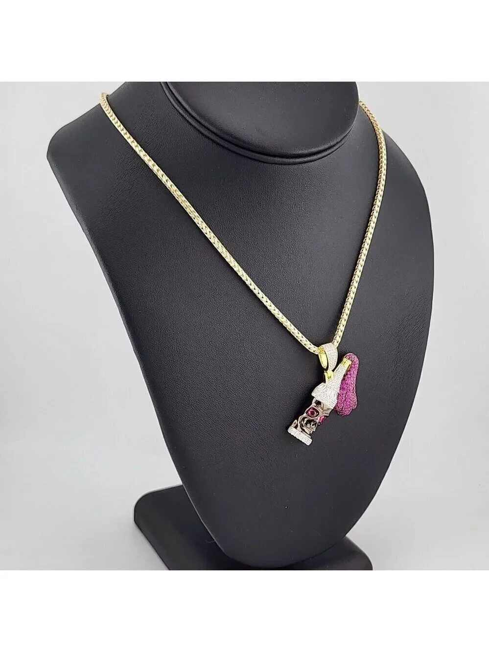 Brand New Sterling Silver 925 Skull bottle Necklace